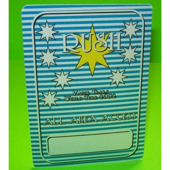 Rush Vapor Trails Concert Tour Backstage Pass Original 2002 Hard Rock Music Gift - Picture 3 of 4